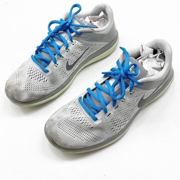 Nike Flex 2016 Run gray/green athletic running shoes - Picture 3 of 11